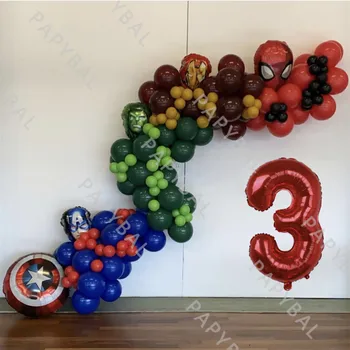  137Pcs Disney Spiderman Iron Man Õhupalli Arch Vanik Kit Kids Sünnipäeva Õhupalli Set DIY Baby Shower Globos Mänguasjad, Kingitused