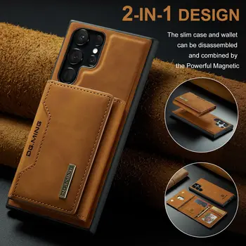  Samsung S22 Ultra Tri-Fold magnetkaart Varruka Kaitsva 2-in-1 Nahk Telefoni Puhul A73 A53 Note20 S20 S21 Seeria Puhul