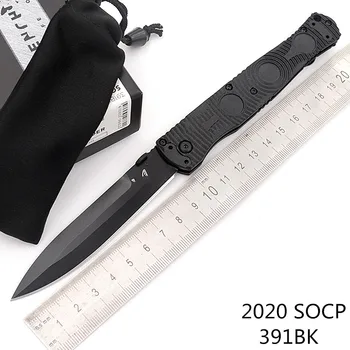  Uus SOCP 391BK 391 Nailon Kiud Käepide Mark D2 Blade Folding Tasku Ellujäämise EDC Vahend, köök laagris hunt Taktikaline õues nuga