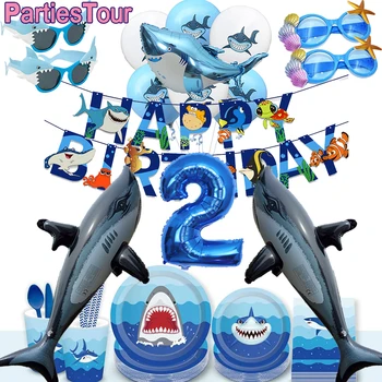  Hai Õhupallid Loomade Osaline Beebi Sünnipäeva Haide Ookeani Teema Ballon Kids Sünnipäeva Soosib Decortion 32