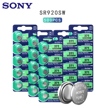  500pcs Sony Algse 100% 370 AG6 371 SR920SW 920 1.55 V Watch Aku SR920SW 371 Nuppu Mündi Patareid MADE IN JAPAN